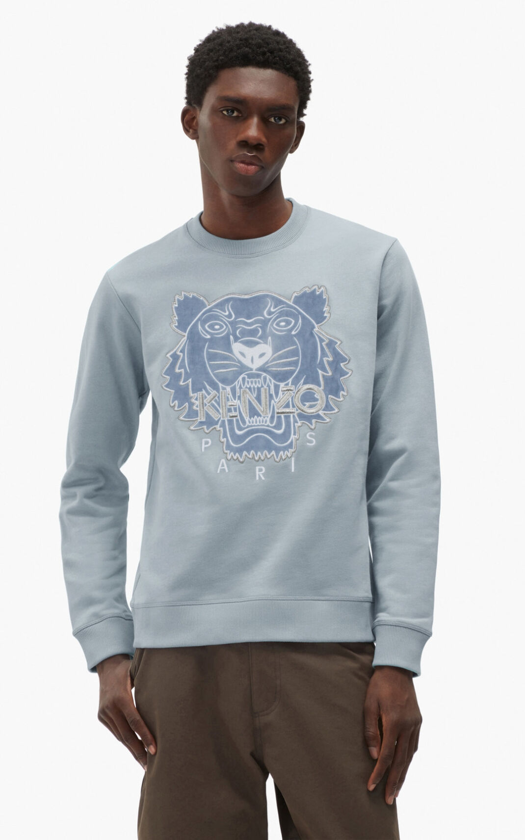 Sweatshirt Kenzo The Inverno Capsule Tiger Masculino - Cinzentas | 298UPFWDX